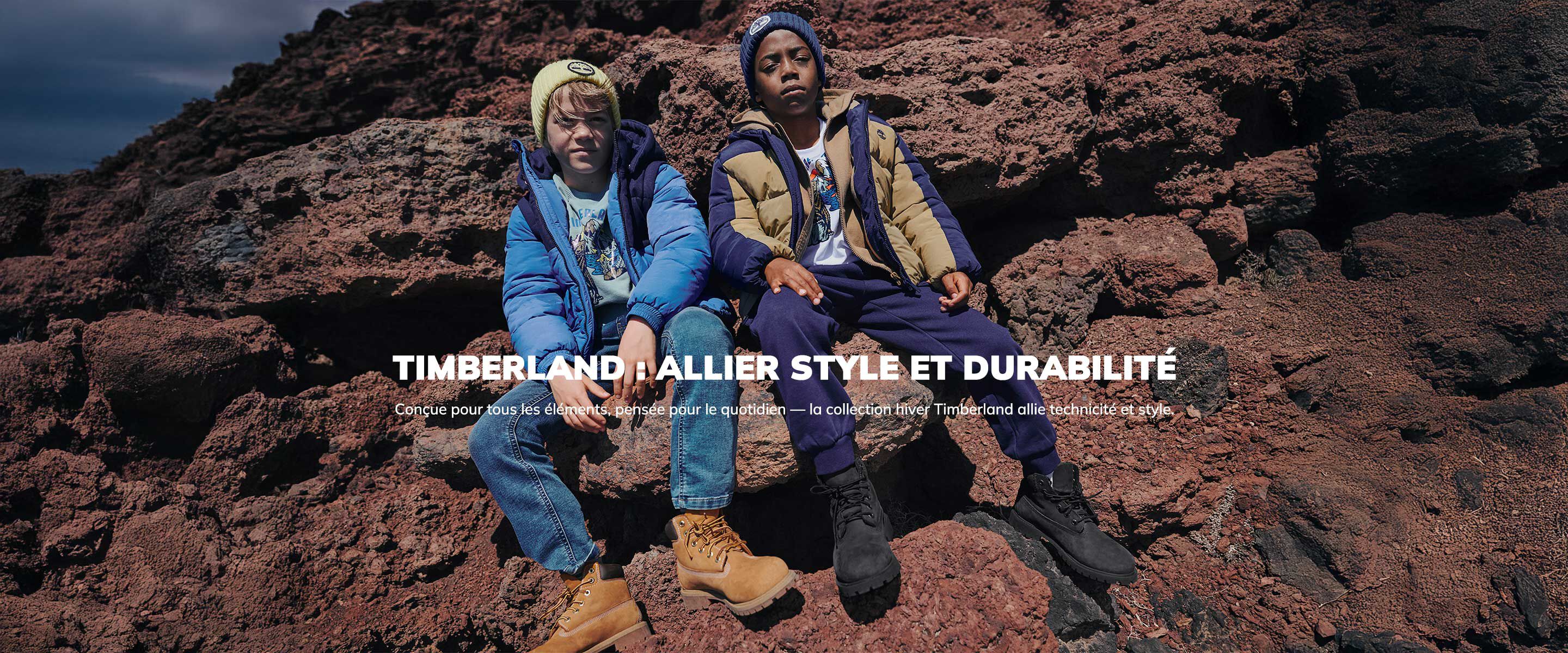 Les vestes et manteaux pour enfants de la marque Timberland sur Kids around