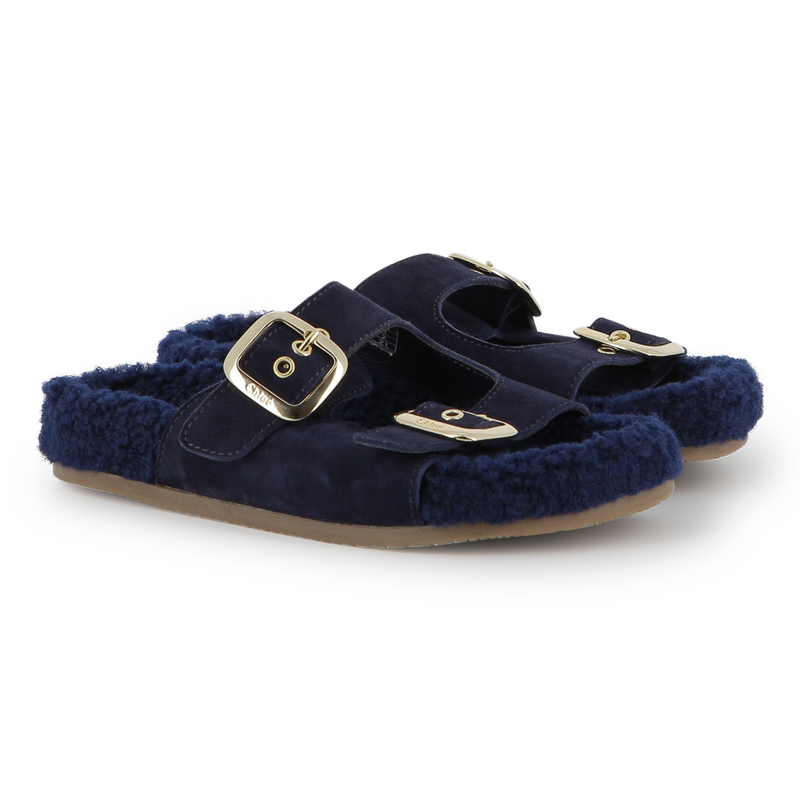 Sandales en cuir suédé de vache CHLOE 
                    FILLE