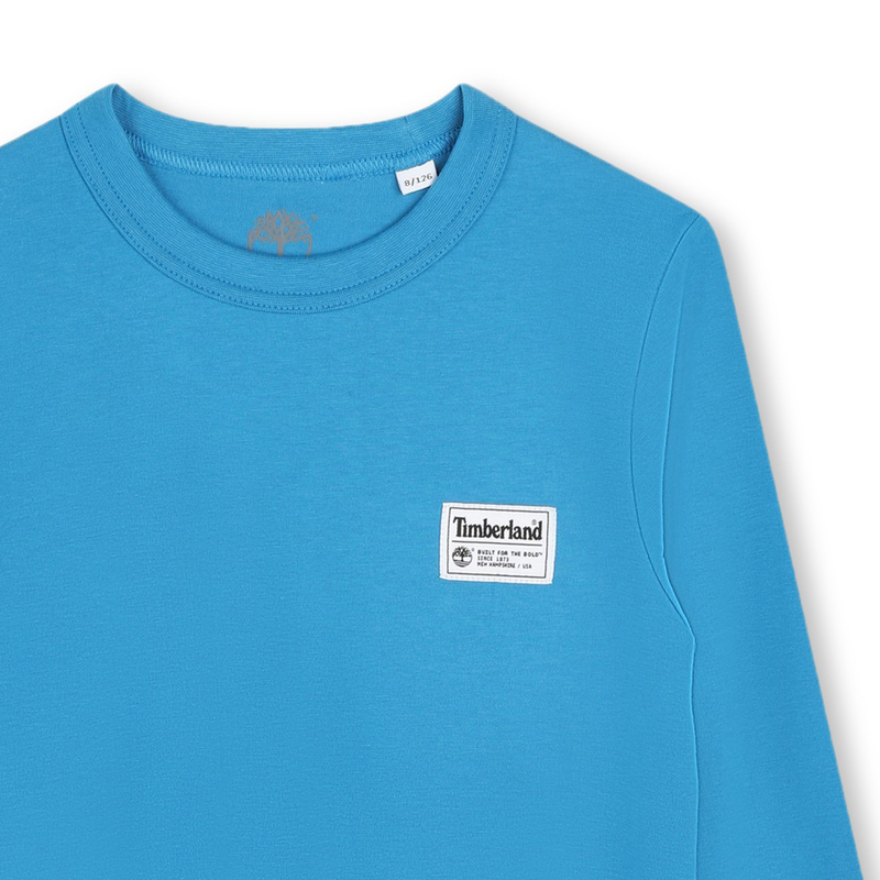 T-shirt uni avec étiquette TIMBERLAND 
                    GARCON