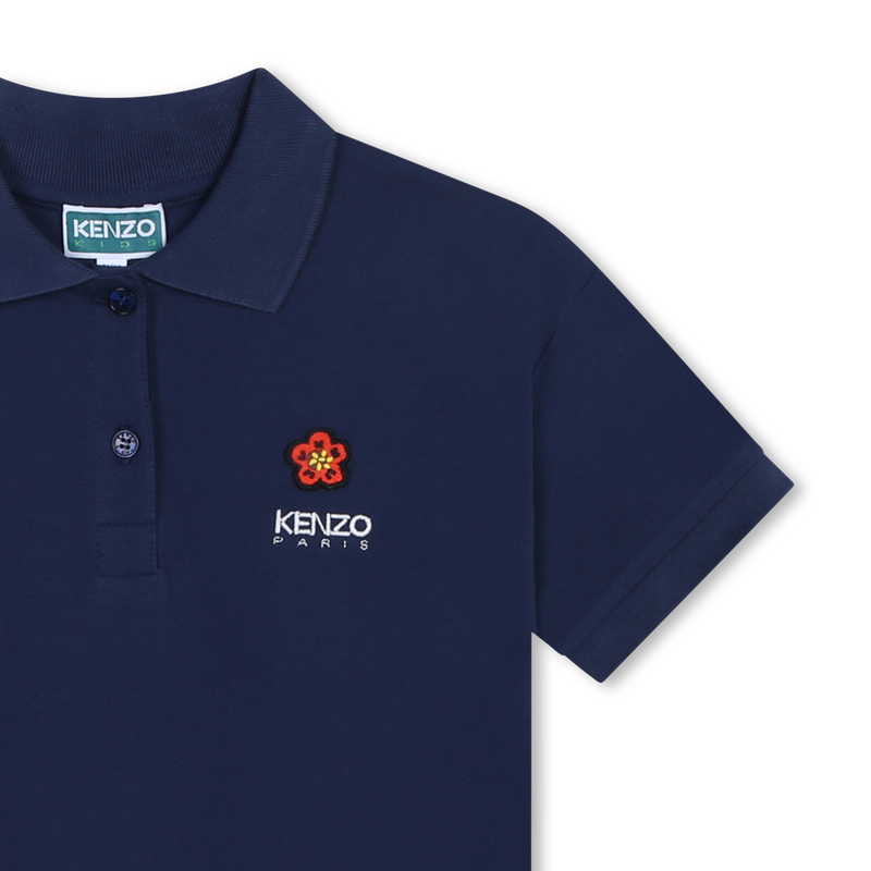 Robe manches courtes en coton KENZO KIDS 
                    FILLE