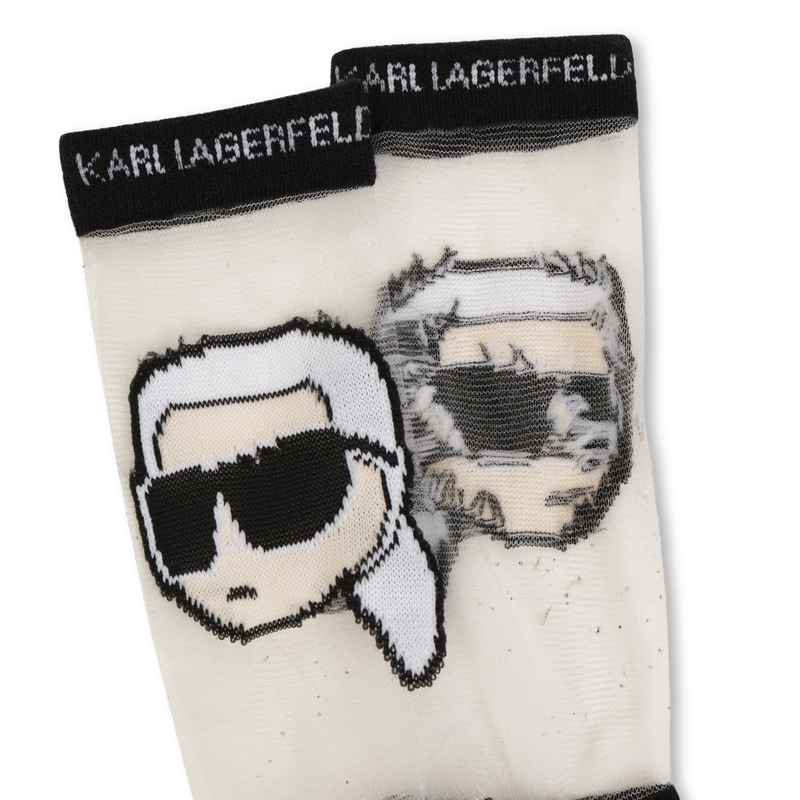 Chaussettes avec motif ajour&eacute; KARL LAGERFELD KIDS 
                        FILLE