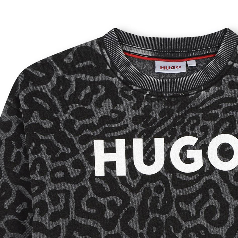 Sweat-shirt molleton imprimé Hugo 
                    FILLE