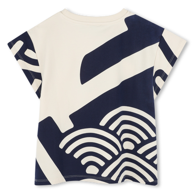 T-shirt en molleton à imprimés KENZO KIDS FILLE