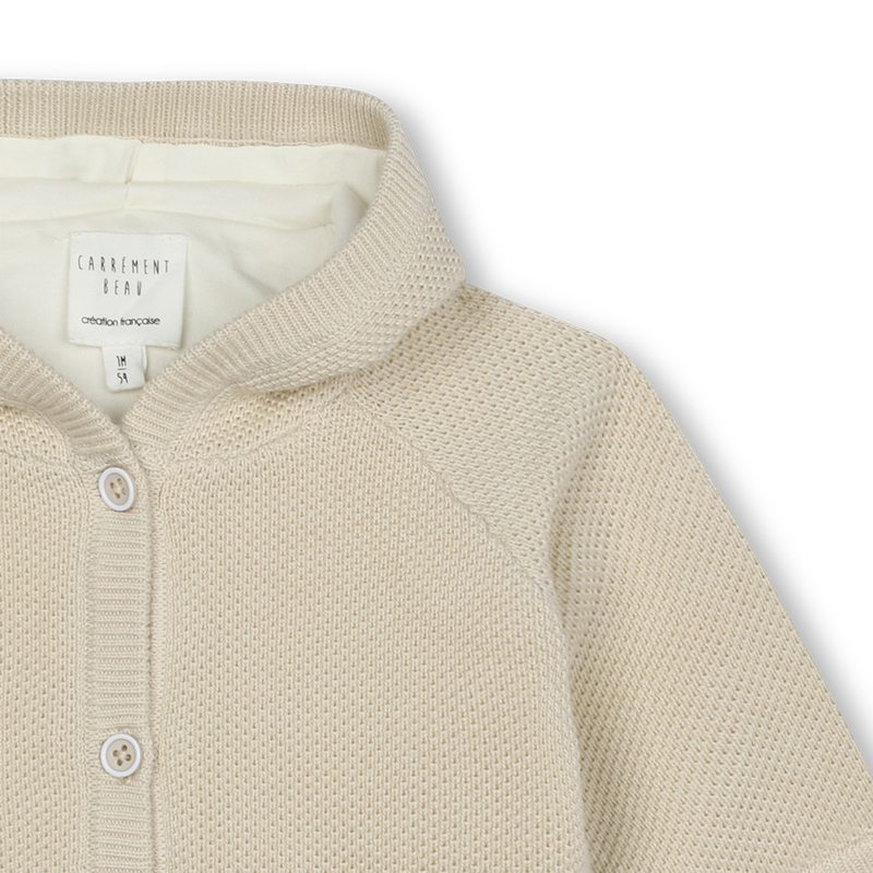 Veste à capuche en tricot