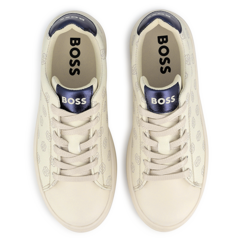 Baskets lacées en toile BOSS 
                    FILLE