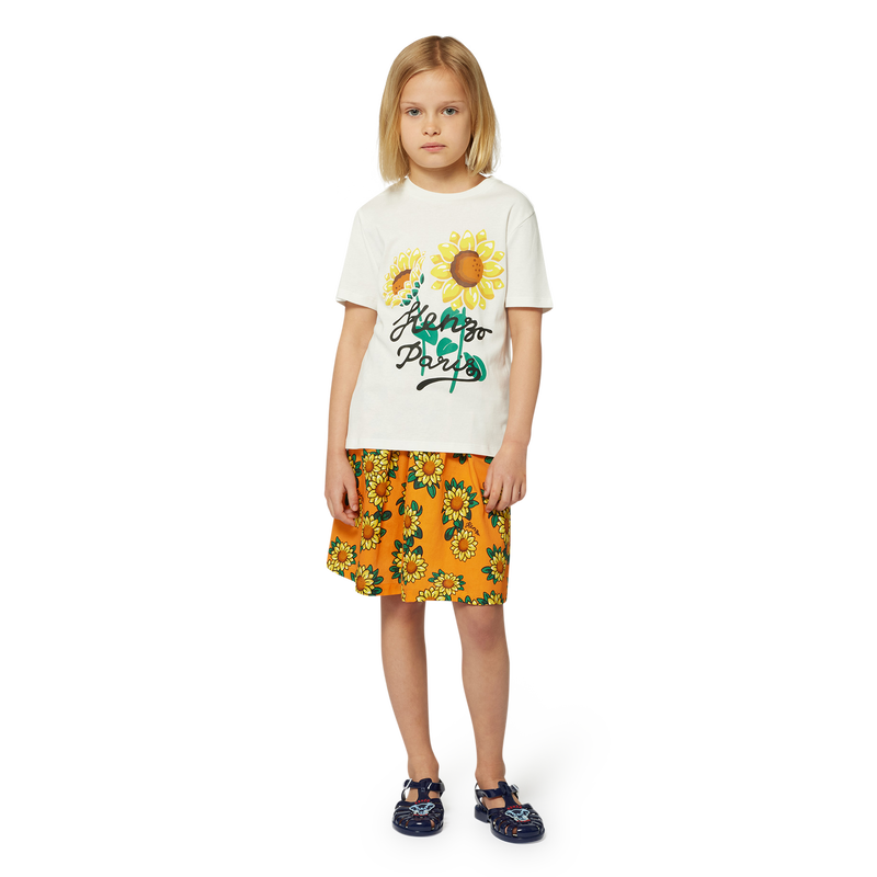 Jupe imprim&eacute;e en satin coton KENZO KIDS 
                        FILLE