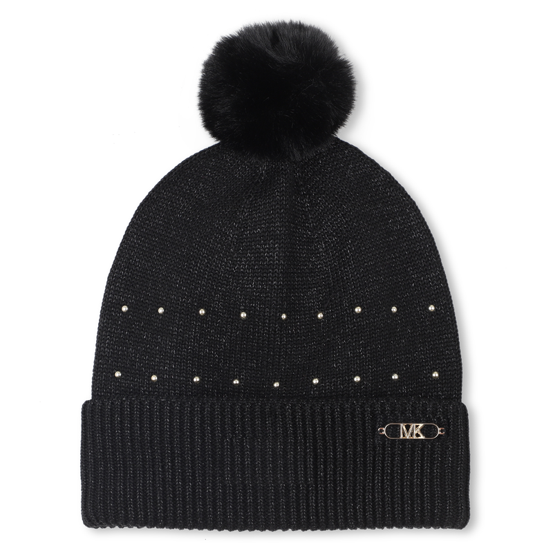 Bonnet tricot avec pompon MICHAEL KORS 
                    FILLE