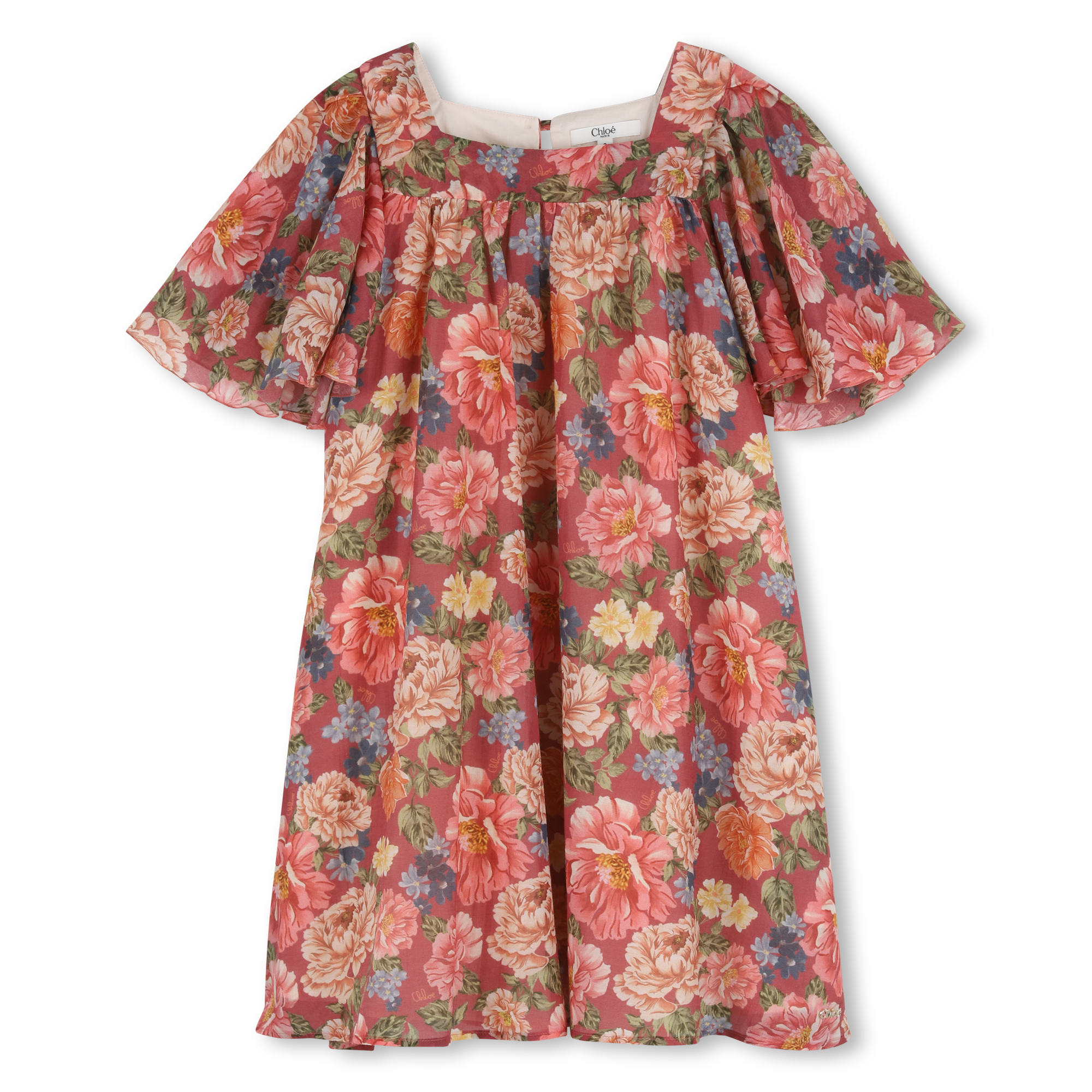 Vestido de manga curta