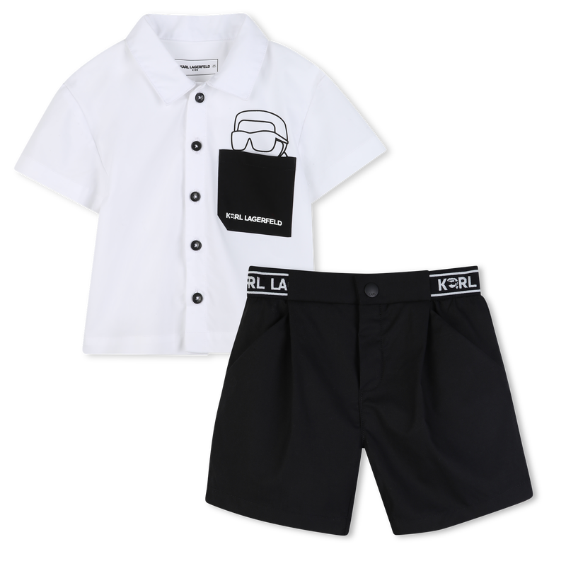 ENSEBMLE CHEMISE ET SHORT KARL LAGERFELD KIDS 
                        GARCON