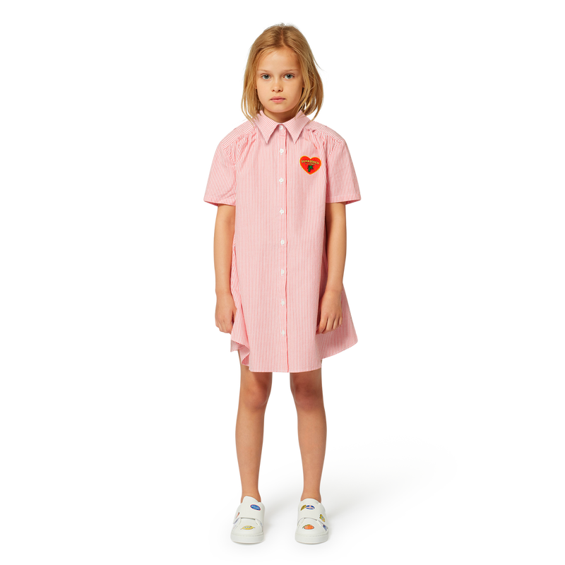 Robe chemise en coton rayé KENZO KIDS 
                    FILLE