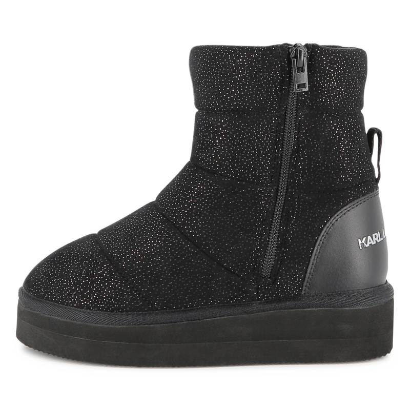Bottine en textile pailleté KARL LAGERFELD KIDS 
                    FILLE