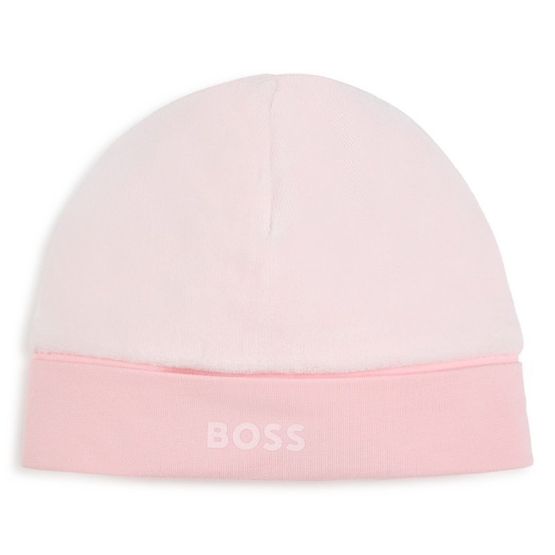Bonnet uni velours BOSS 
                    FILLE