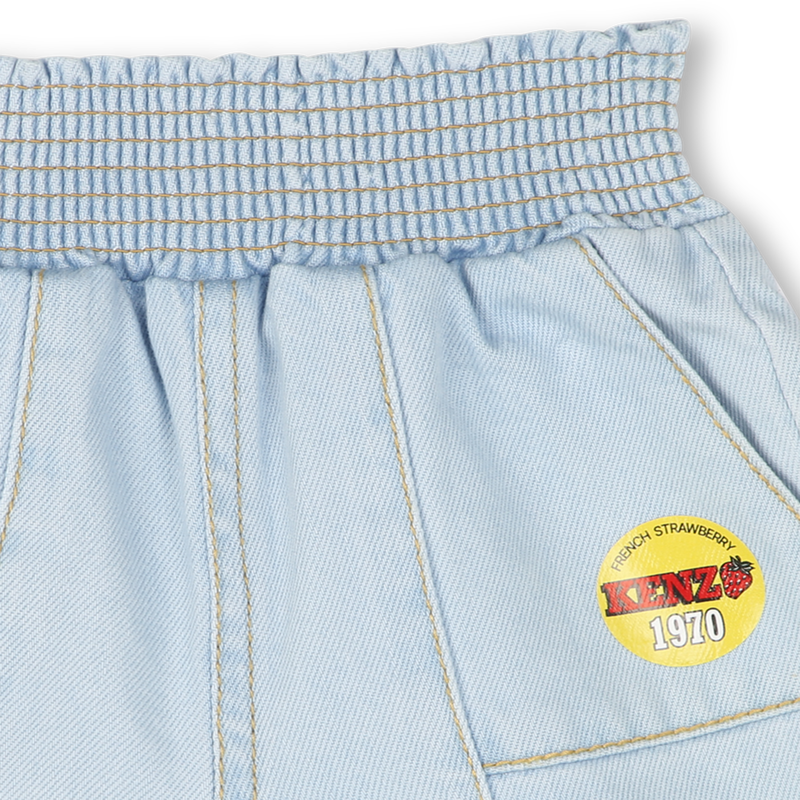 Short en jean avec poches KENZO KIDS 
                        FILLE