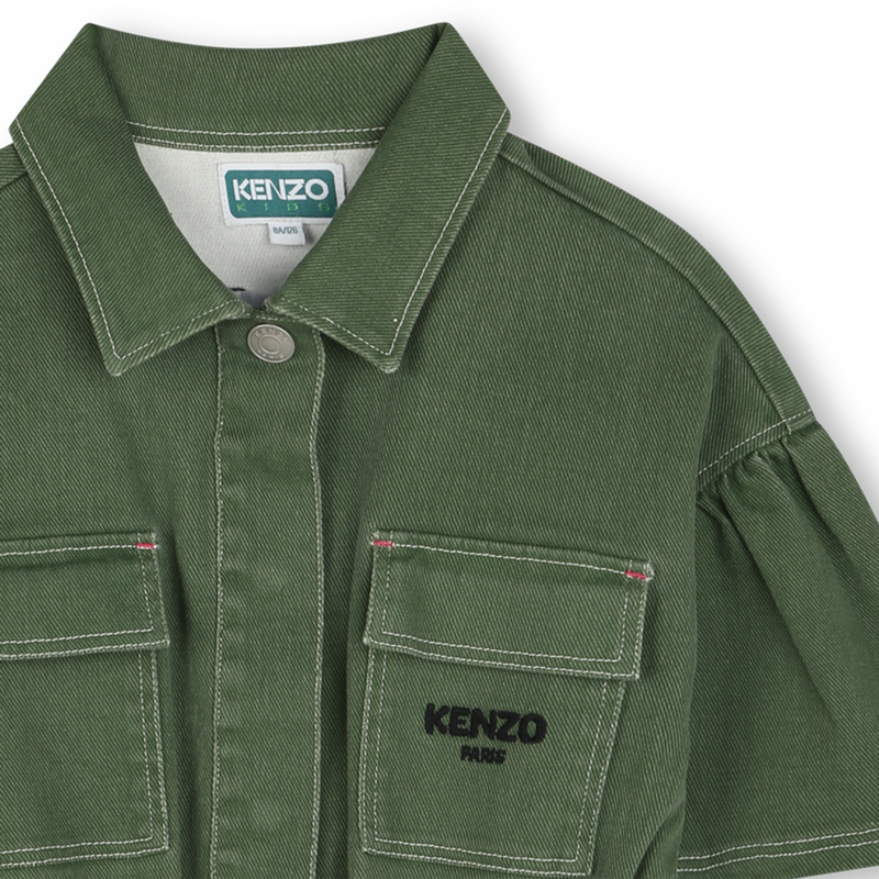 Robe saharienne en coton KENZO KIDS 
                        FILLE
