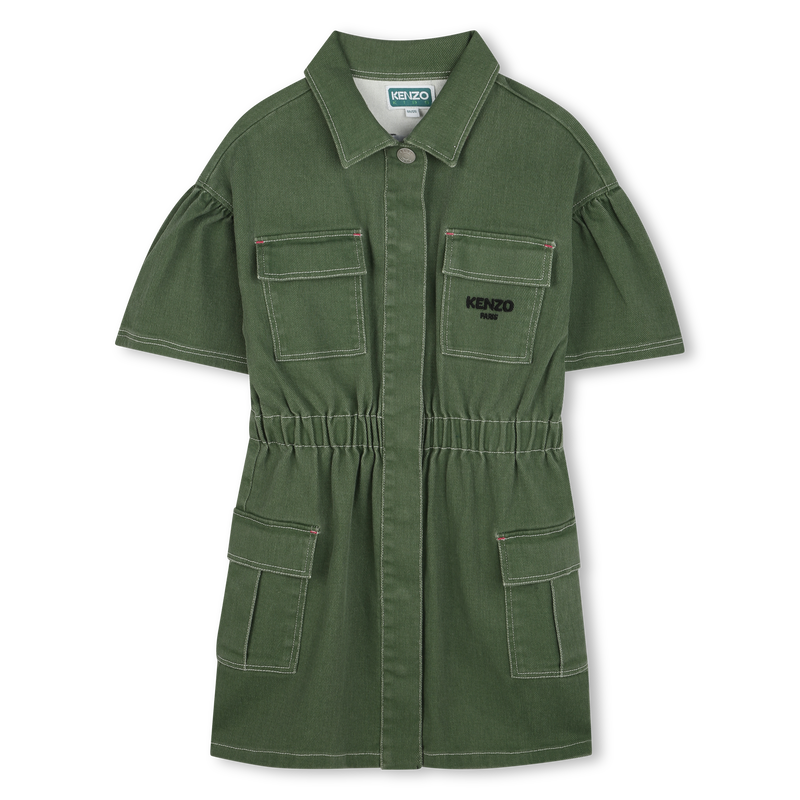 Robe saharienne en coton KENZO KIDS 
                    FILLE