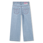 Pantalon en denim brod&eacute; BILLIEBLUSH 
                    FILLE