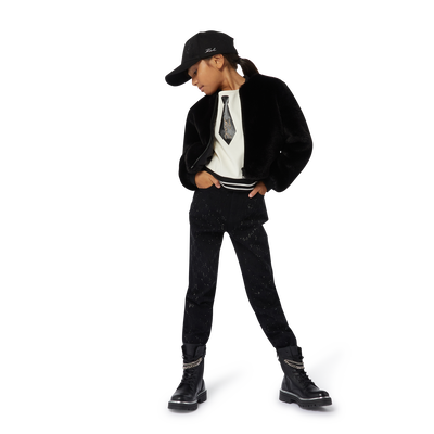 Top avec fausse cravate KARL LAGERFELD KIDS FILLE