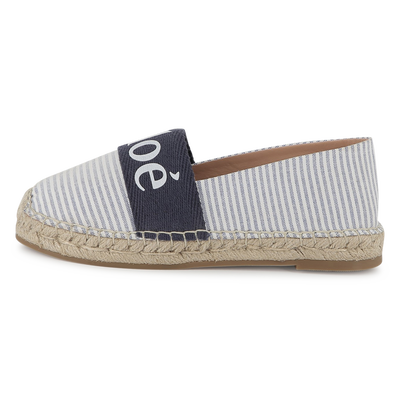 Espadrilles en toile ray&eacute;e CHLOE FILLE