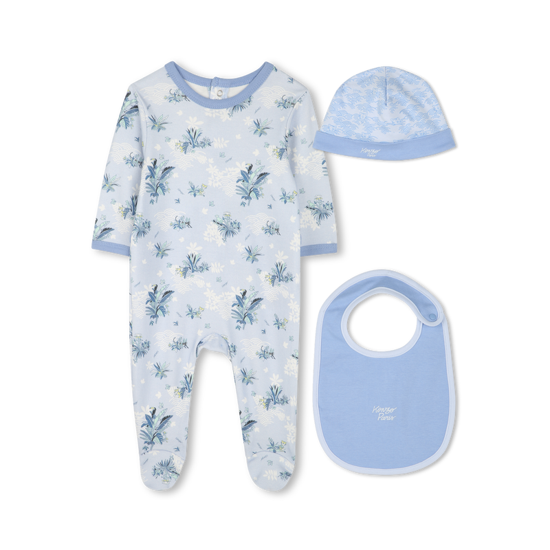Pyjama, bavoir et bonnet coton KENZO KIDS 
                    GARCON
