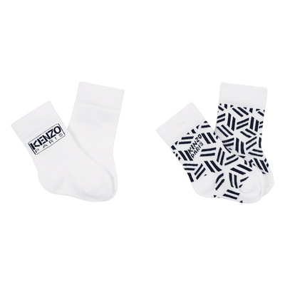 Lot de 2 paires de chaussettes tricot KENZO KIDS UNISEXE