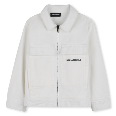 VESTE EN JEAN ZIPP&Eacute;E KARL LAGERFELD KIDS GARCON