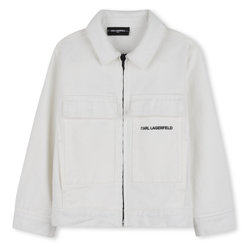 VESTE EN JEAN ZIPP&Eacute;E KARL LAGERFELD KIDS 
                        GARCON