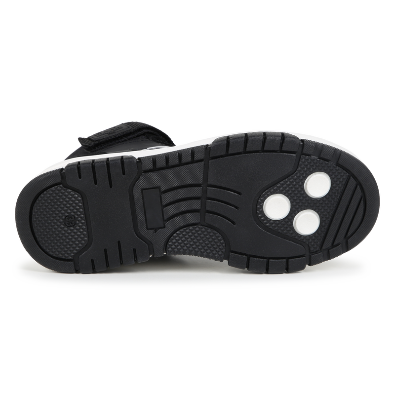 Baskets montantes en cuir de vachette KARL LAGERFELD KIDS 
                    GARCON