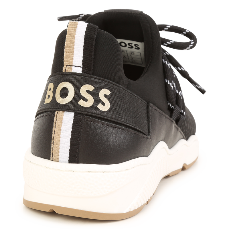 Baskets à lacets avec cuir de vachette BOSS 
                    GARCON