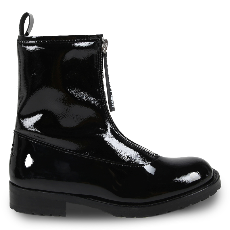 Bottines en cuir de vachette KARL LAGERFELD KIDS 
                    FILLE