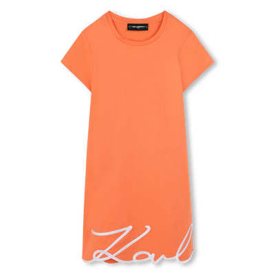 Robe à manches courtes brodée KARL LAGERFELD KIDS FILLE