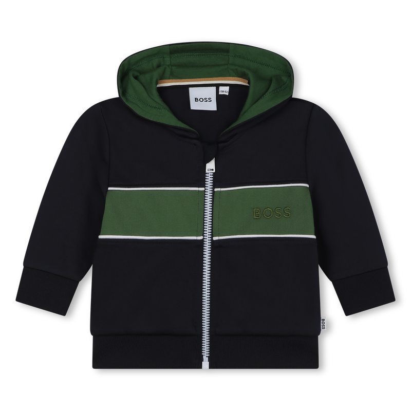 Sweat-shirt zippé bicolore BOSS 
                    GARCON