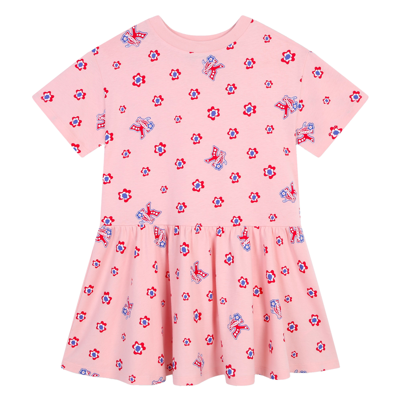 Robe coton à manches courtes KENZO KIDS 
                    FILLE