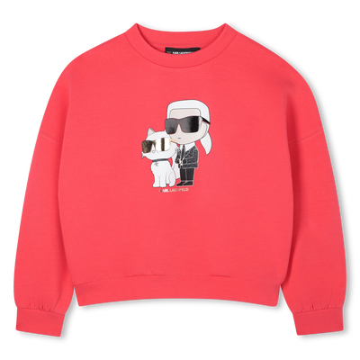 Sweat-shirt en double jersey KARL LAGERFELD KIDS FILLE