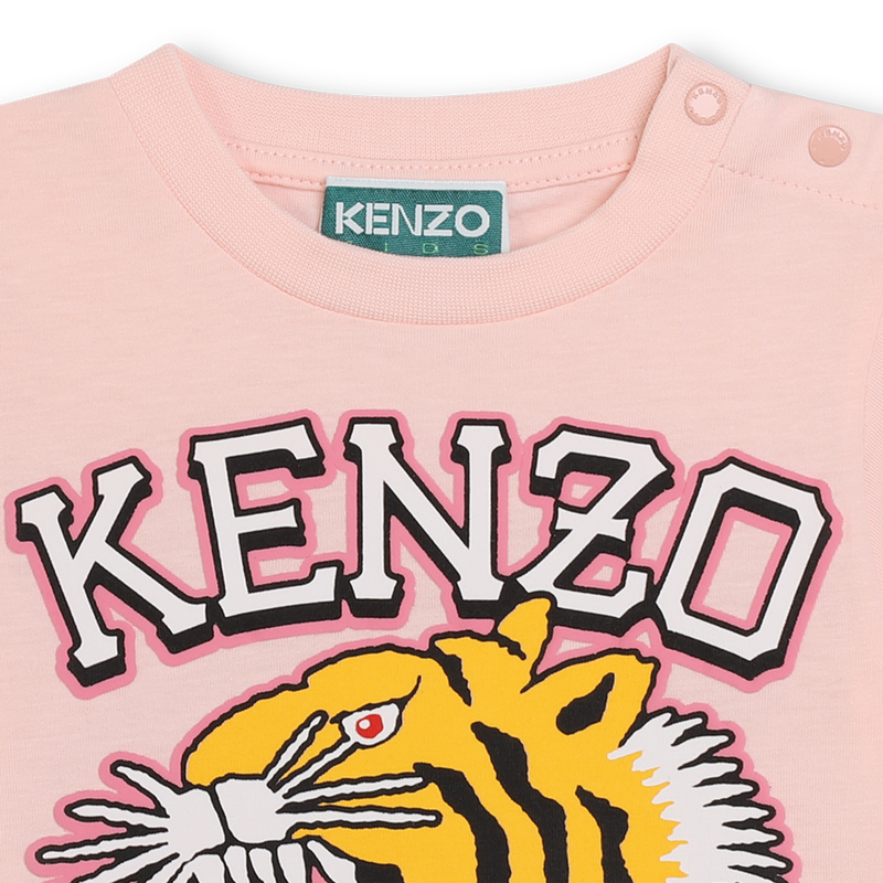 T-shirt pressionné en coton KENZO KIDS 
                    UNISEXE