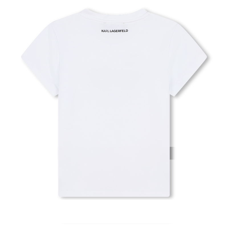 T-shirt avec imprimé lunettes KARL LAGERFELD KIDS 
                    FILLE