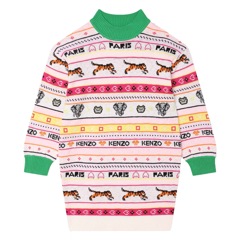 Robe pull en jacquard KENZO KIDS 
                    FILLE