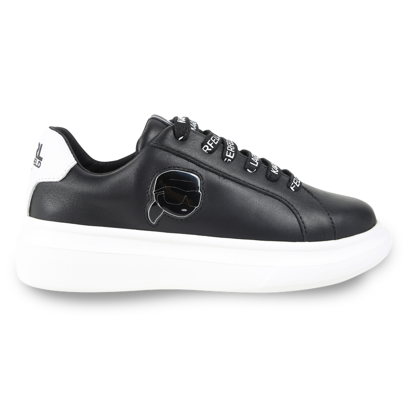 Baskets basses en cuir de vachette KARL LAGERFELD KIDS 
                    GARCON