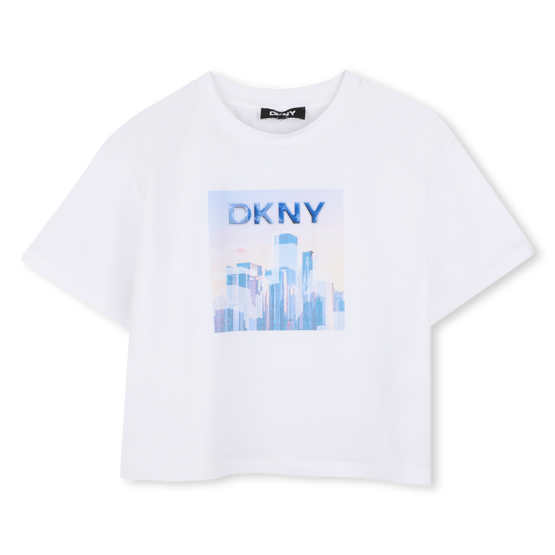 TEE-SHIRT MANCHES COURTES DKNY 
                        FILLE
