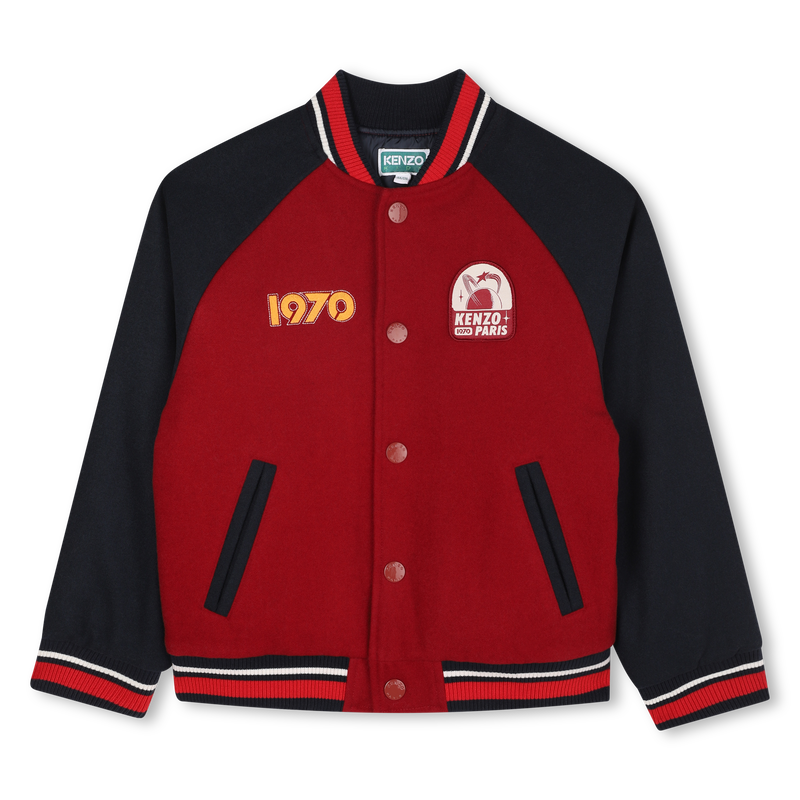 Veste Bomber avec fermeture pressionnée KENZO KIDS 
                    UNISEXE