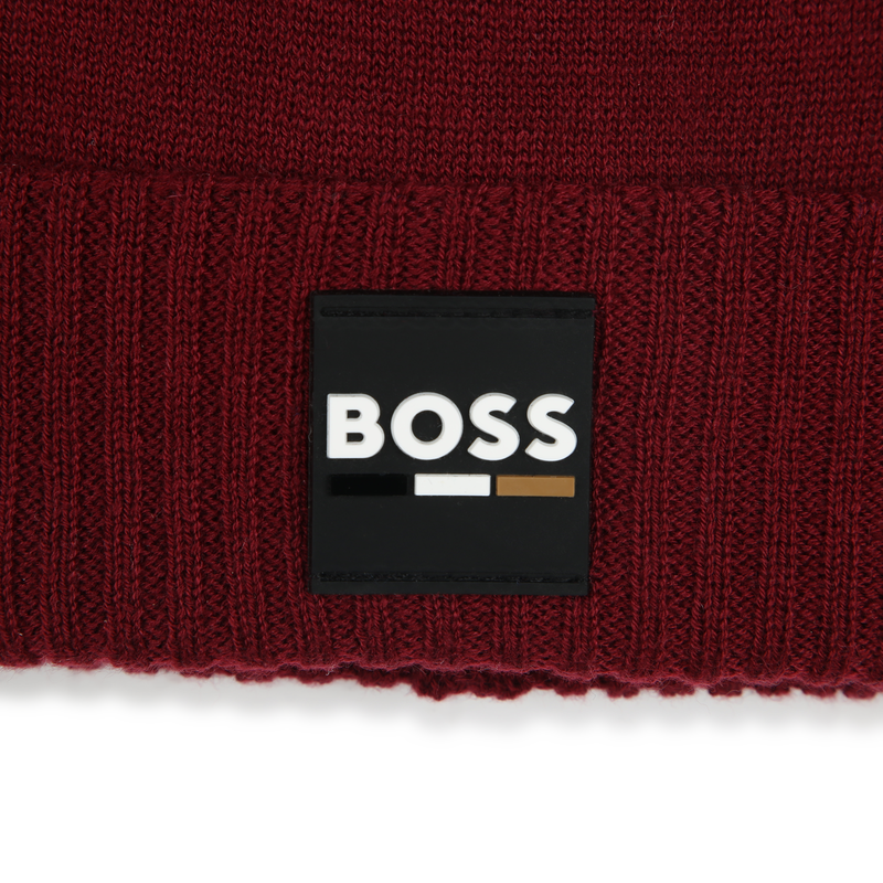 Bonnet tricot avec revers BOSS 
                    GARCON