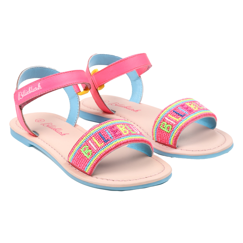 Sandales en cuir de vachette BILLIEBLUSH 
                    FILLE