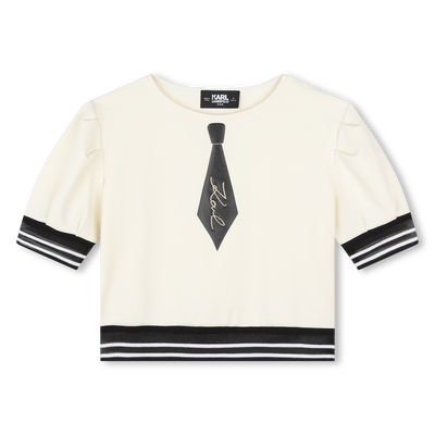 Top avec fausse cravate KARL LAGERFELD KIDS FILLE