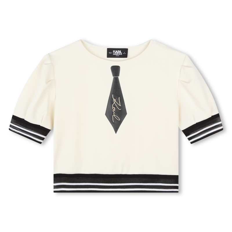 Top avec fausse cravate KARL LAGERFELD KIDS 
                        FILLE