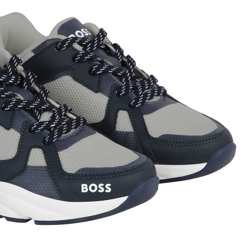 Baskets à lacets multimatières BOSS 
                    GARCON