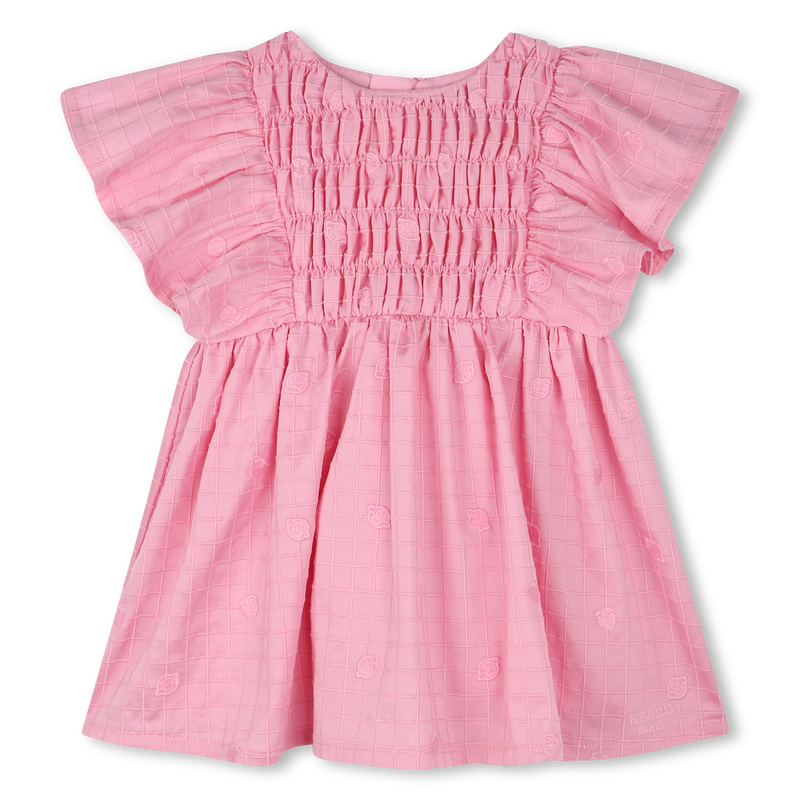 Robe brod&eacute;e en satin de coton KENZO KIDS 
                        FILLE