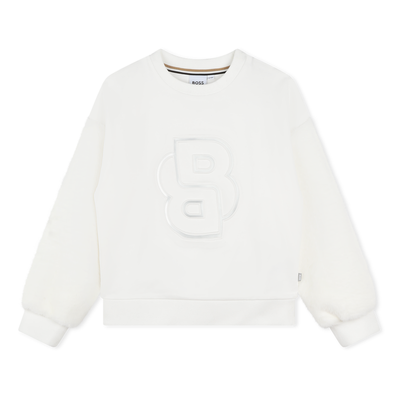 Sweat-shirt bimatière BOSS 
                    FILLE