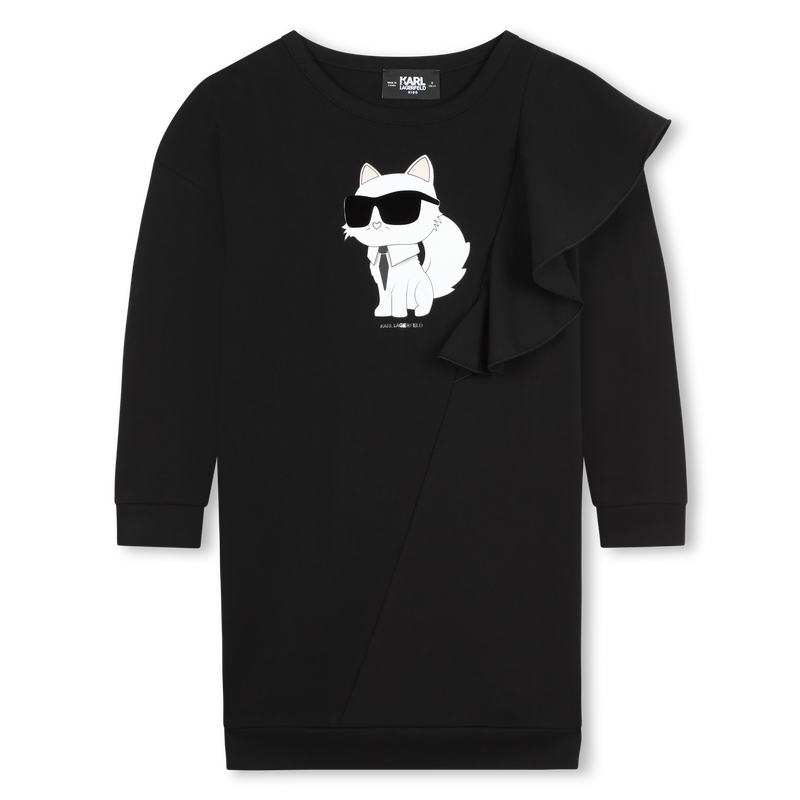 Robe droite avec volants KARL LAGERFELD KIDS 
                    FILLE