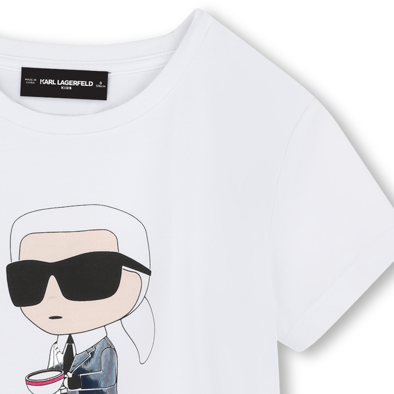 T-shirt avec imprimé KARL LAGERFELD KIDS 
                    FILLE