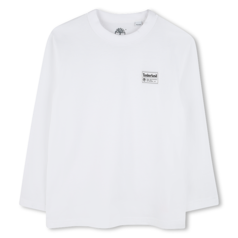T-shirt uni avec étiquette TIMBERLAND 
                    GARCON