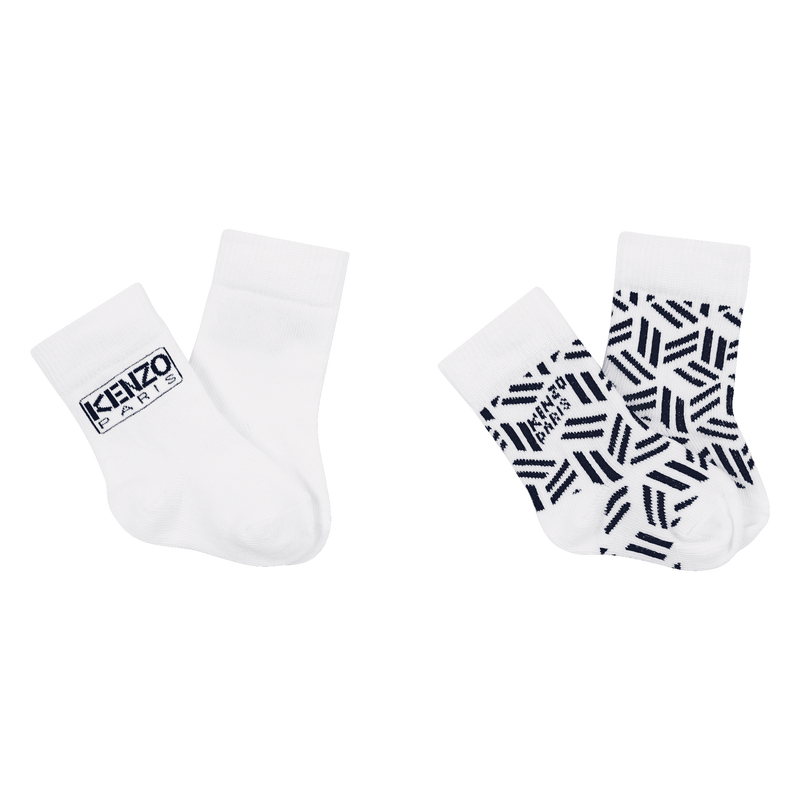 Lot de 2 paires de chaussettes tricot KENZO KIDS 
                        UNISEXE